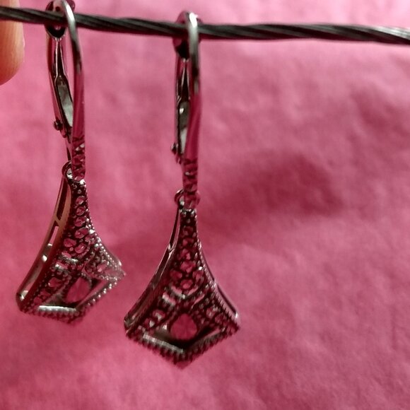 Solid 14k white gold earrings - Picture 10 of 10